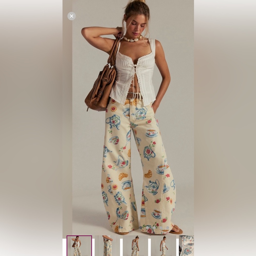 ✅NWT We The Free  EDEN Beautiful TEA CUP Jeans $ 298  Size 27 RARE ! BEAUTIFUL